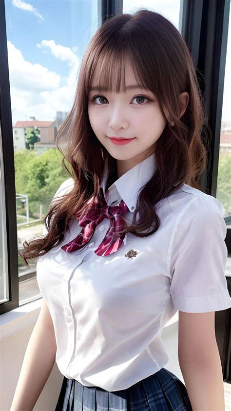 Kawaii schoolgirl gets creampie and facial .